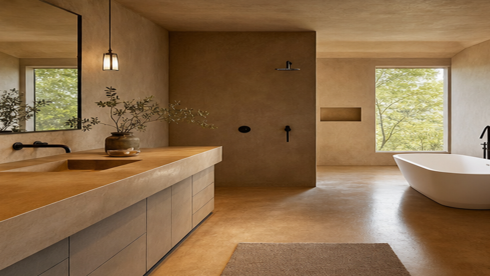 AI Remodel Design Free with a treated concrete finish