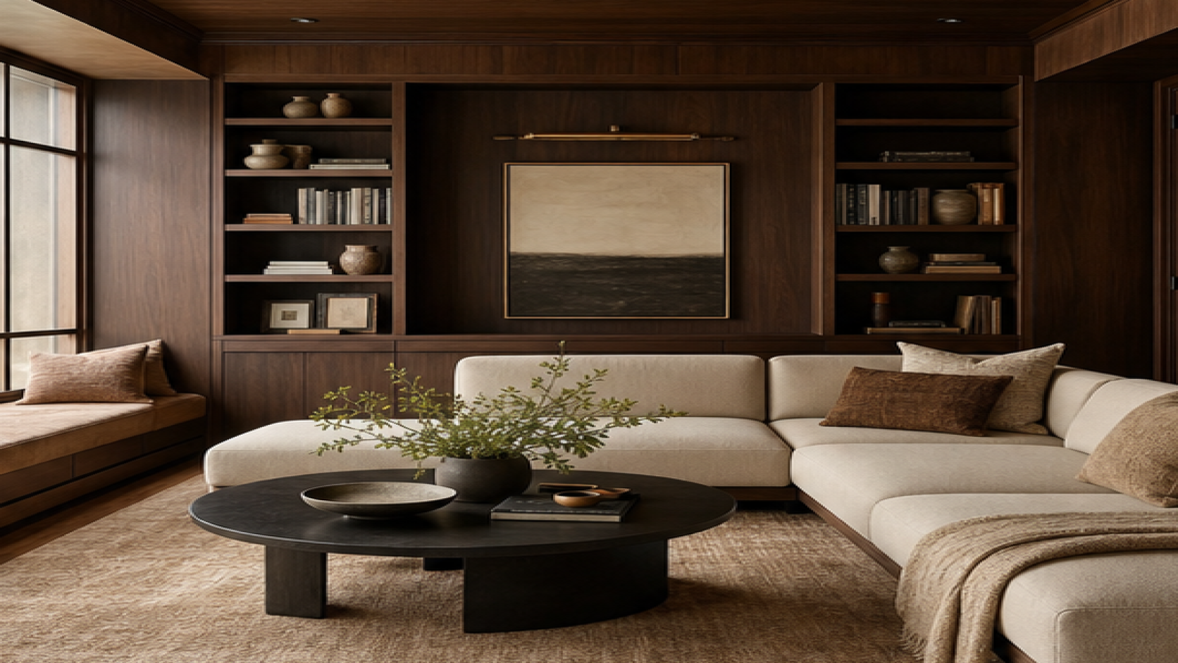 AI Remodel Design Free with dark wood cabinetry