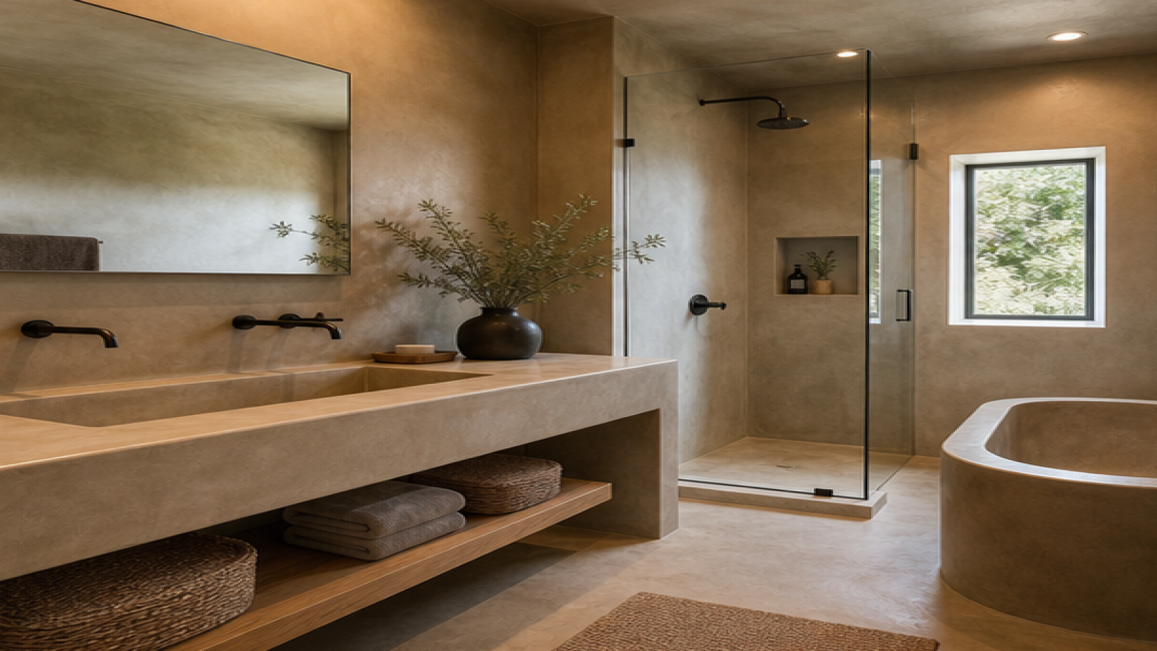 AI Remodel Design with a treated concrete finish