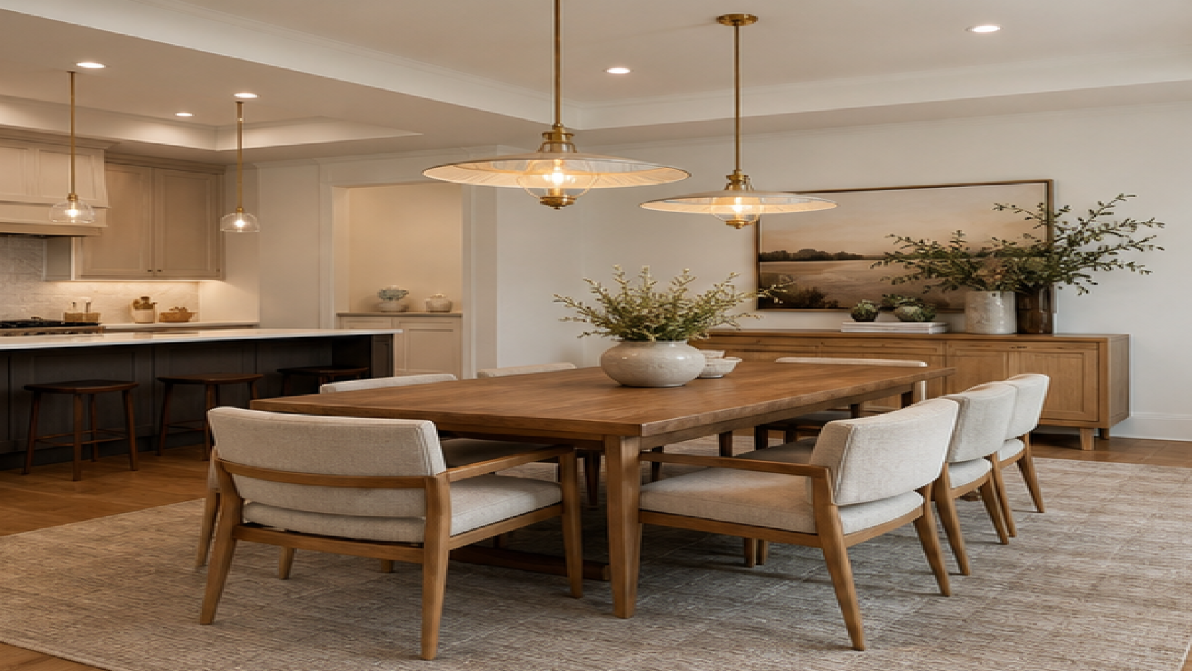 AI Remodel Design with pendant lighting