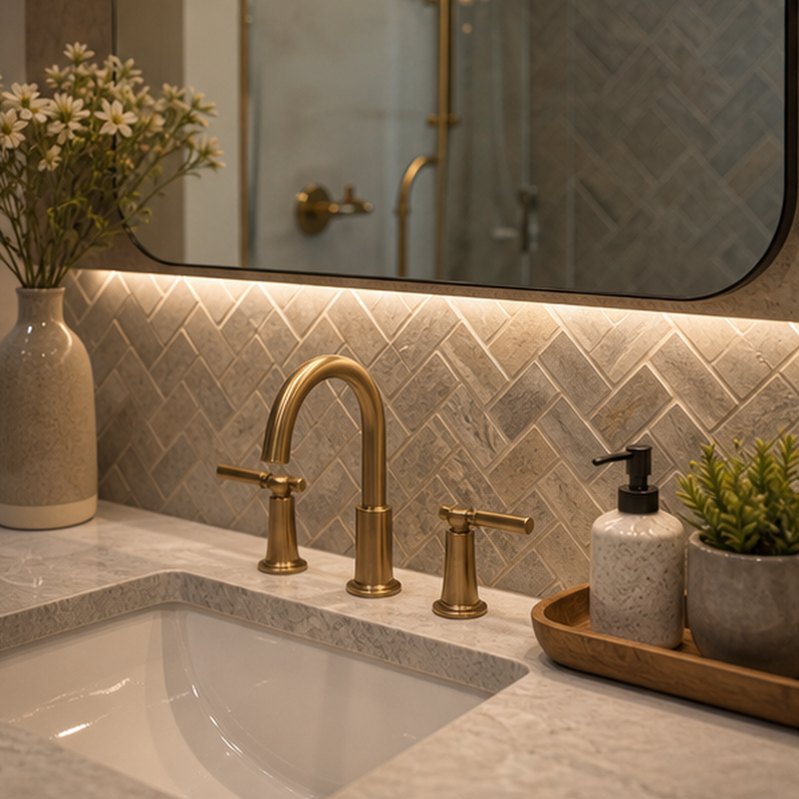 Bathroom Remodel Ideas Tool planting and material detail