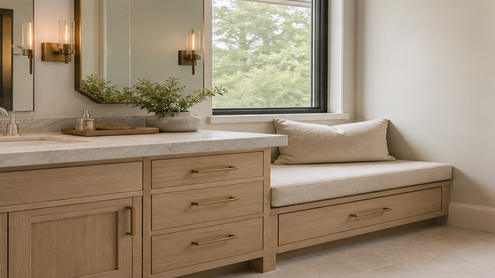 Bathroom Remodel Ideas with a bench seat
