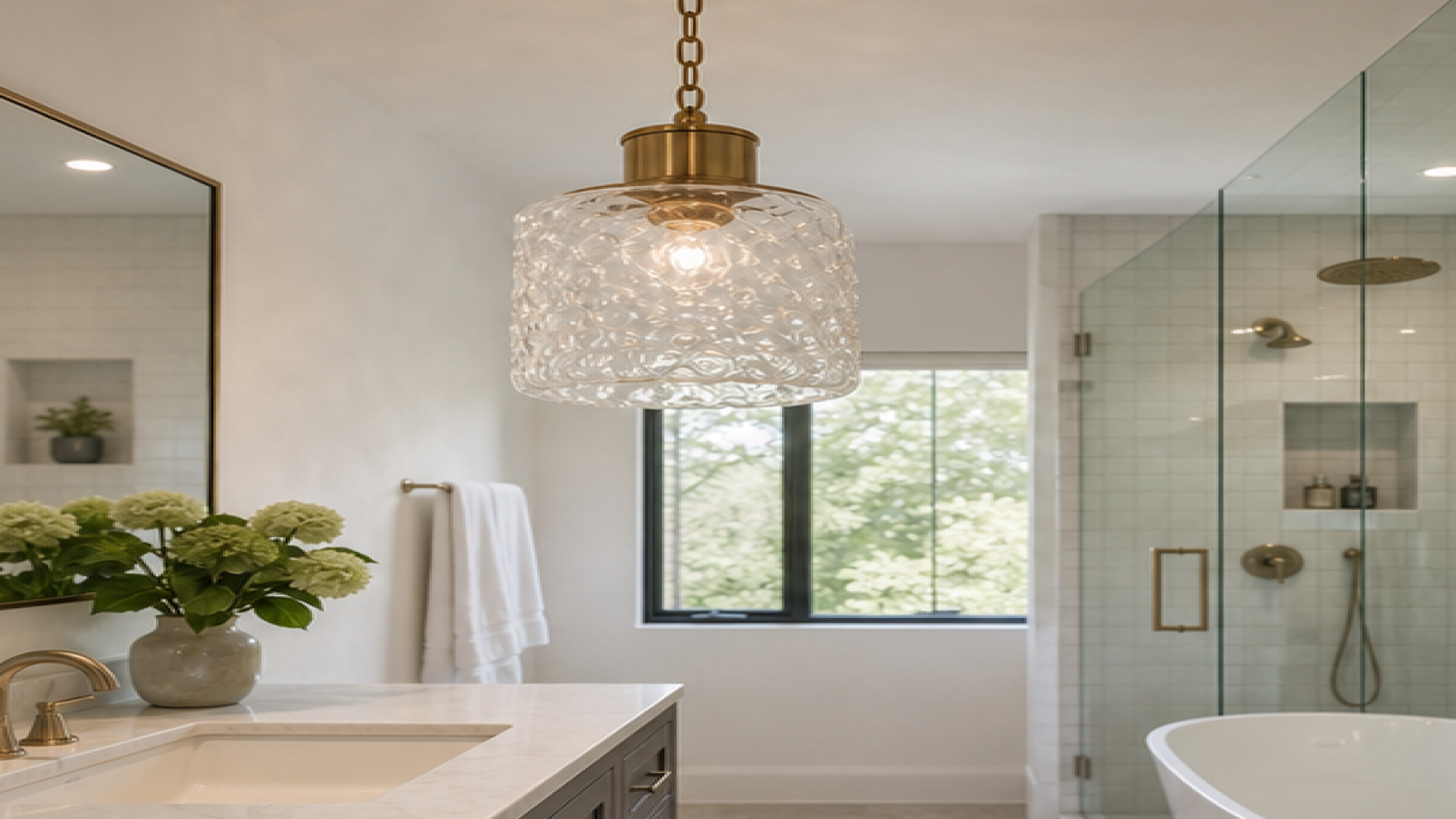 Bathroom Remodel Ideas with pendant lighting