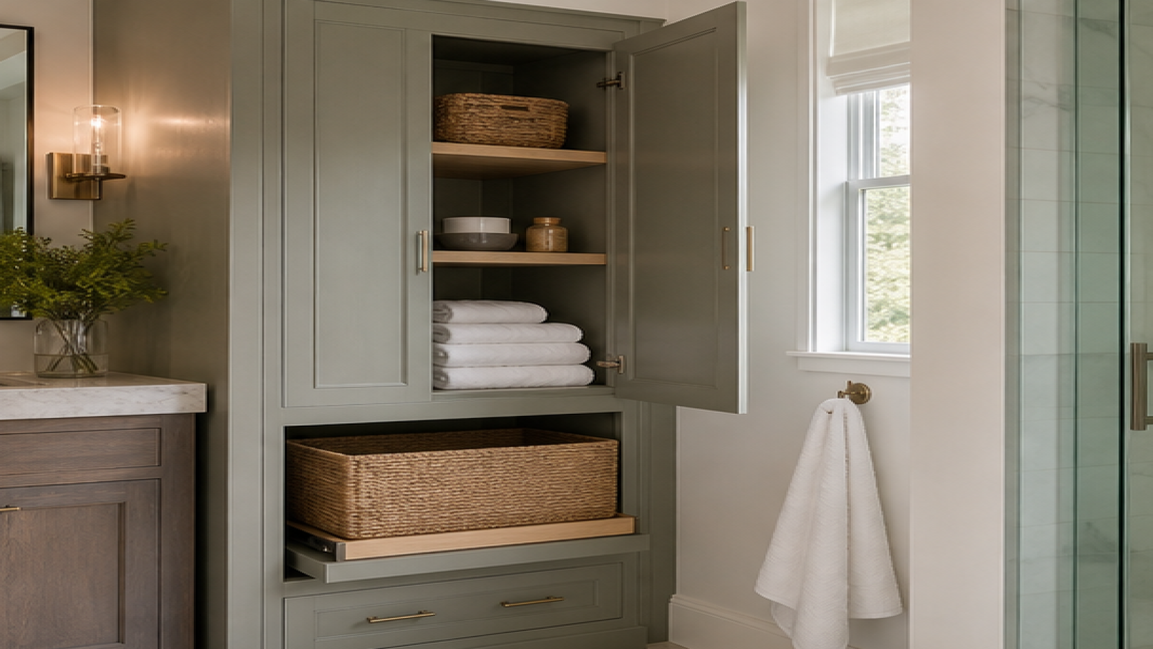 Bathroom Remodel Ideas with storage cabinetry