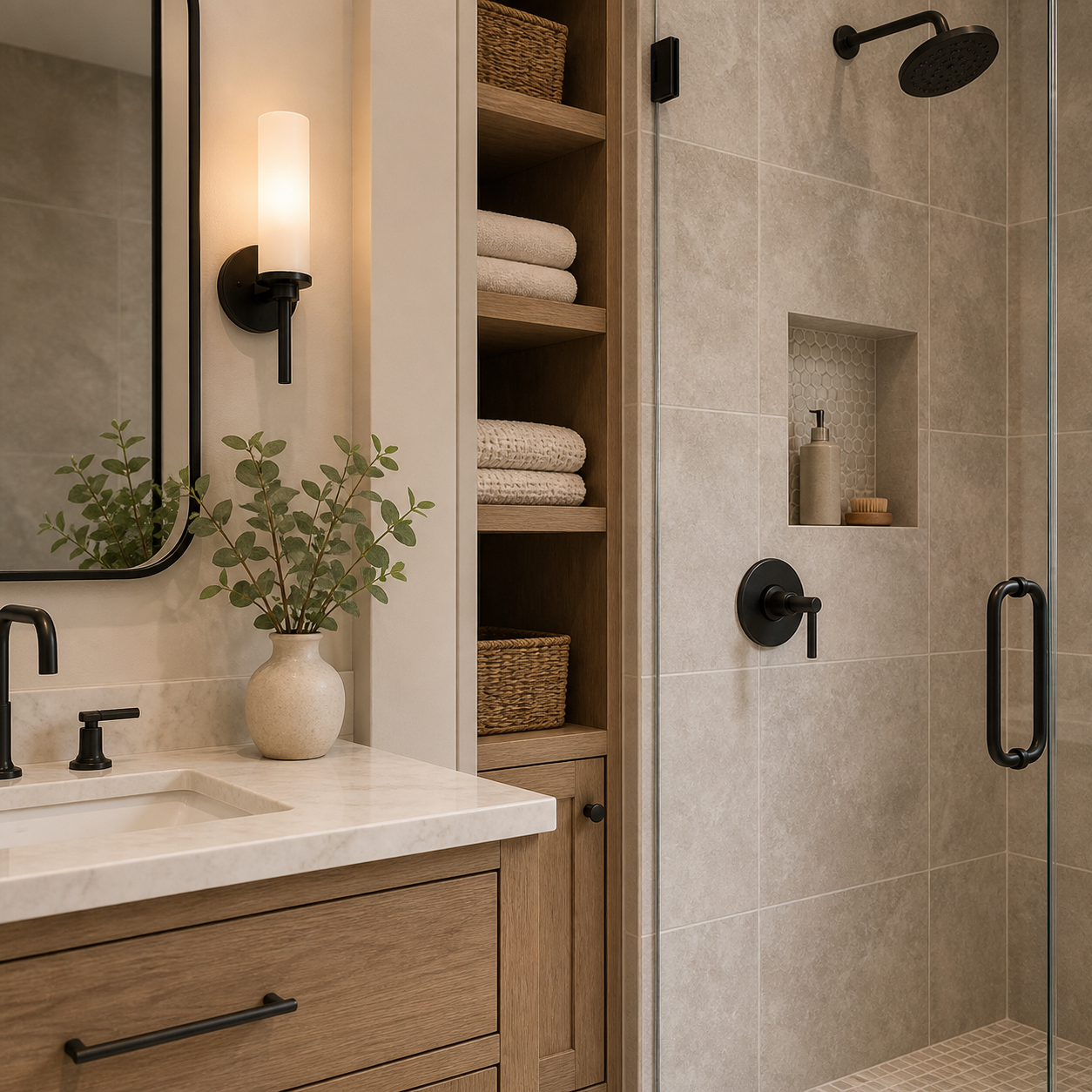 Bathroom Remodel Ideas materials and planting