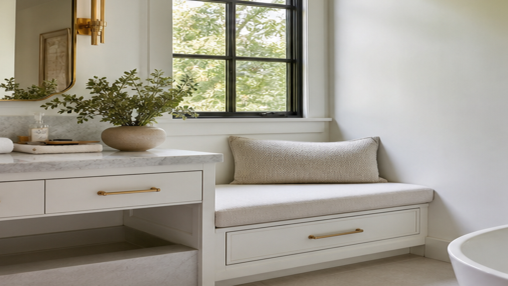 Bathroom Remodel Ideas with a bench seat