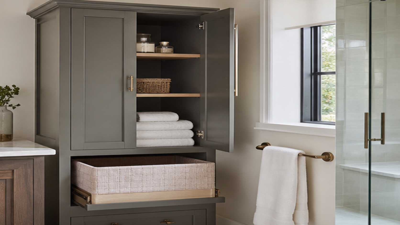Bathroom Remodel Ideas with storage cabinetry