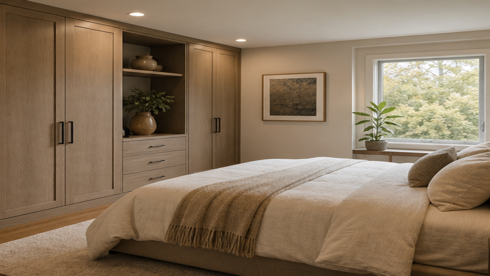 Bedroom Remodel Ideas with storage cabinetry