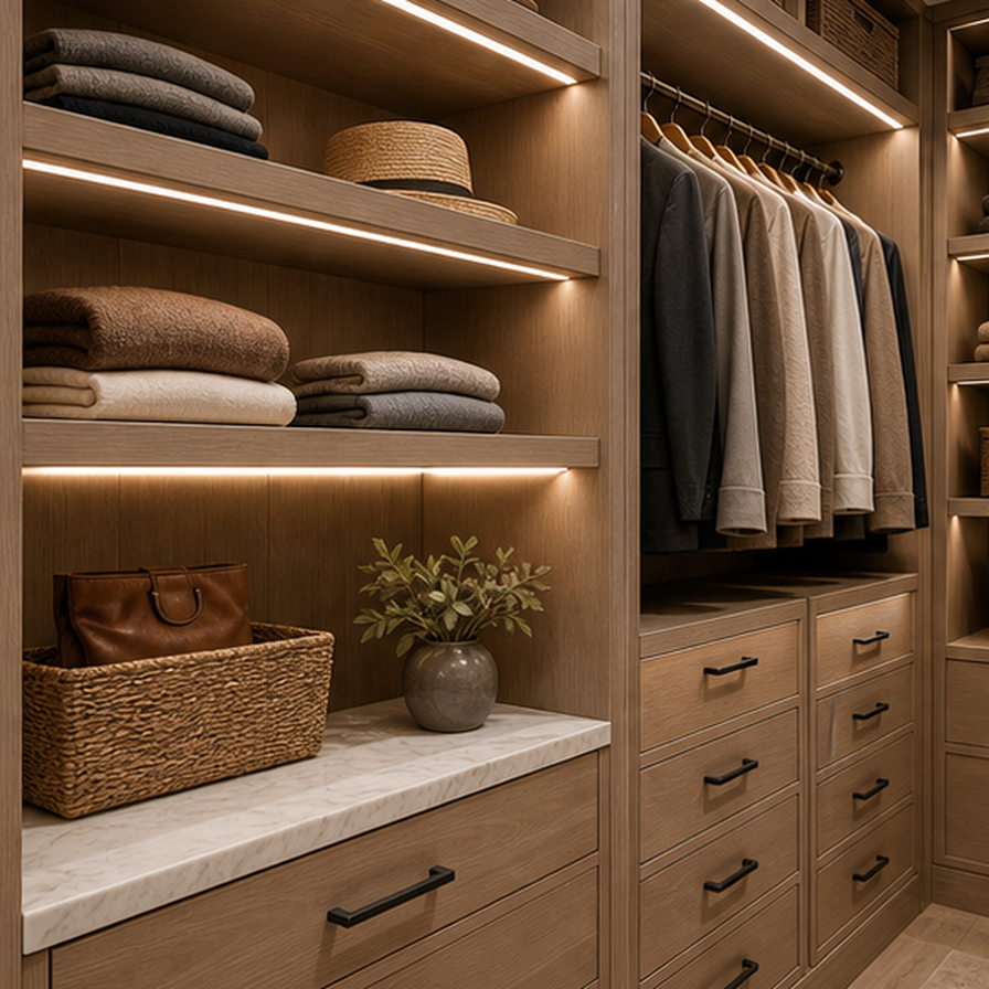 Closet Remodel Ideas planting and material detail