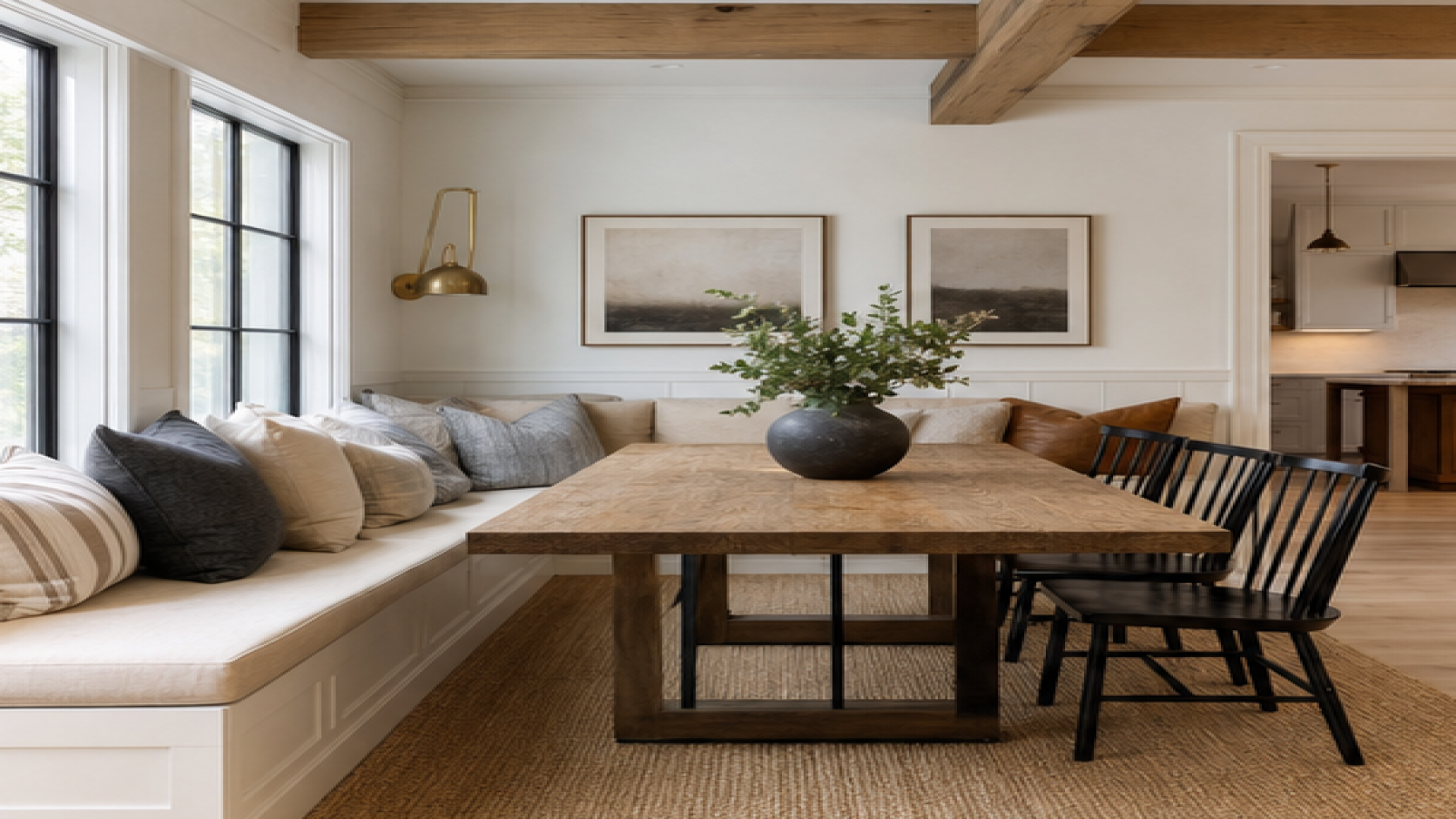 Dining Room Remodel Ideas with a bench seat