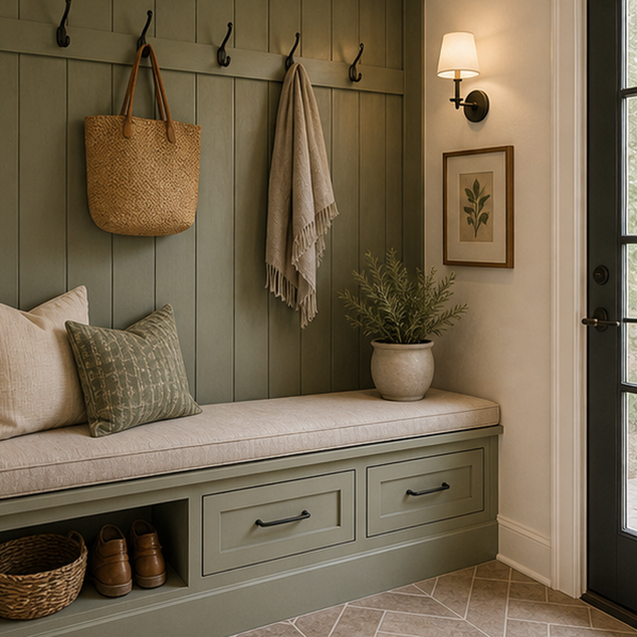 Entryway Remodel Ideas planting and material detail