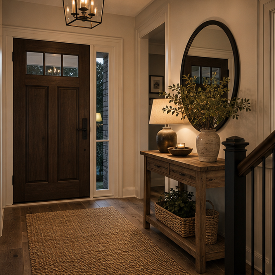 Entryway Remodel Ideas materials and planting