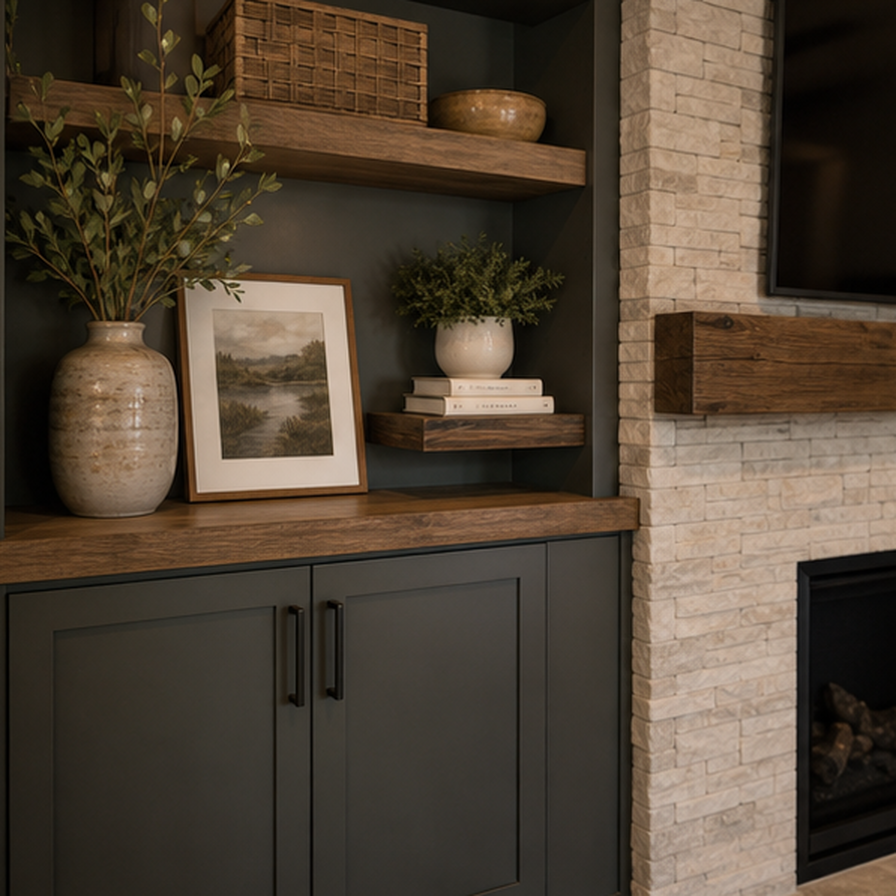 Family Room Remodel Ideas planting and material detail