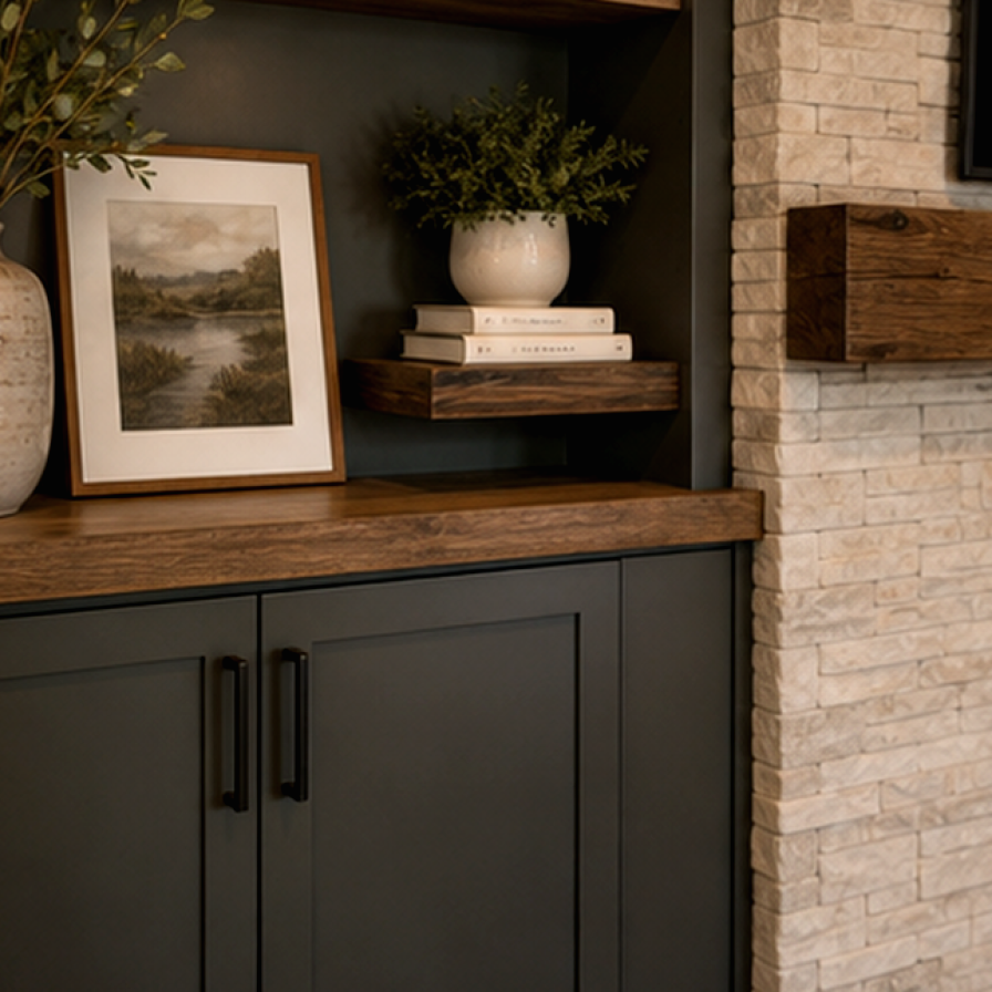 Family Room Remodel Ideas materials and planting