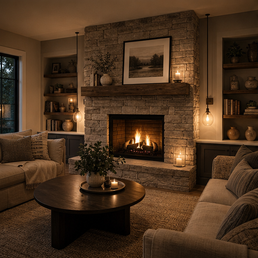 Fireplace Remodel Ideas lighting idea