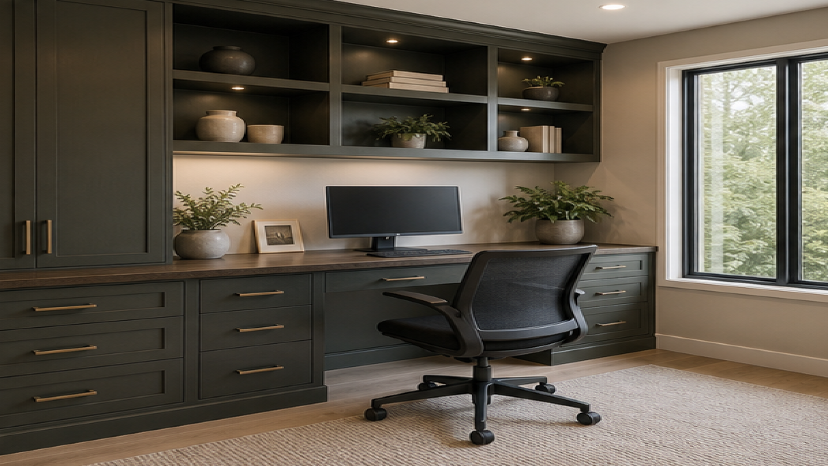 Home Office Remodel Ideas with storage cabinetry