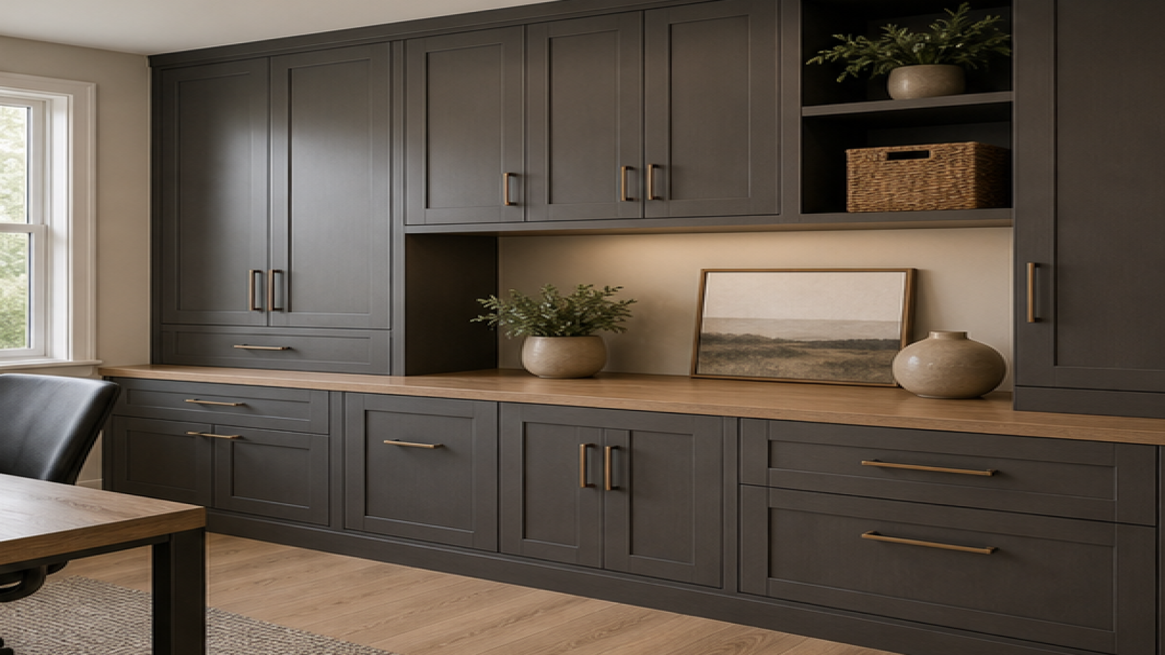 Home Office Remodel Ideas with storage cabinetry
