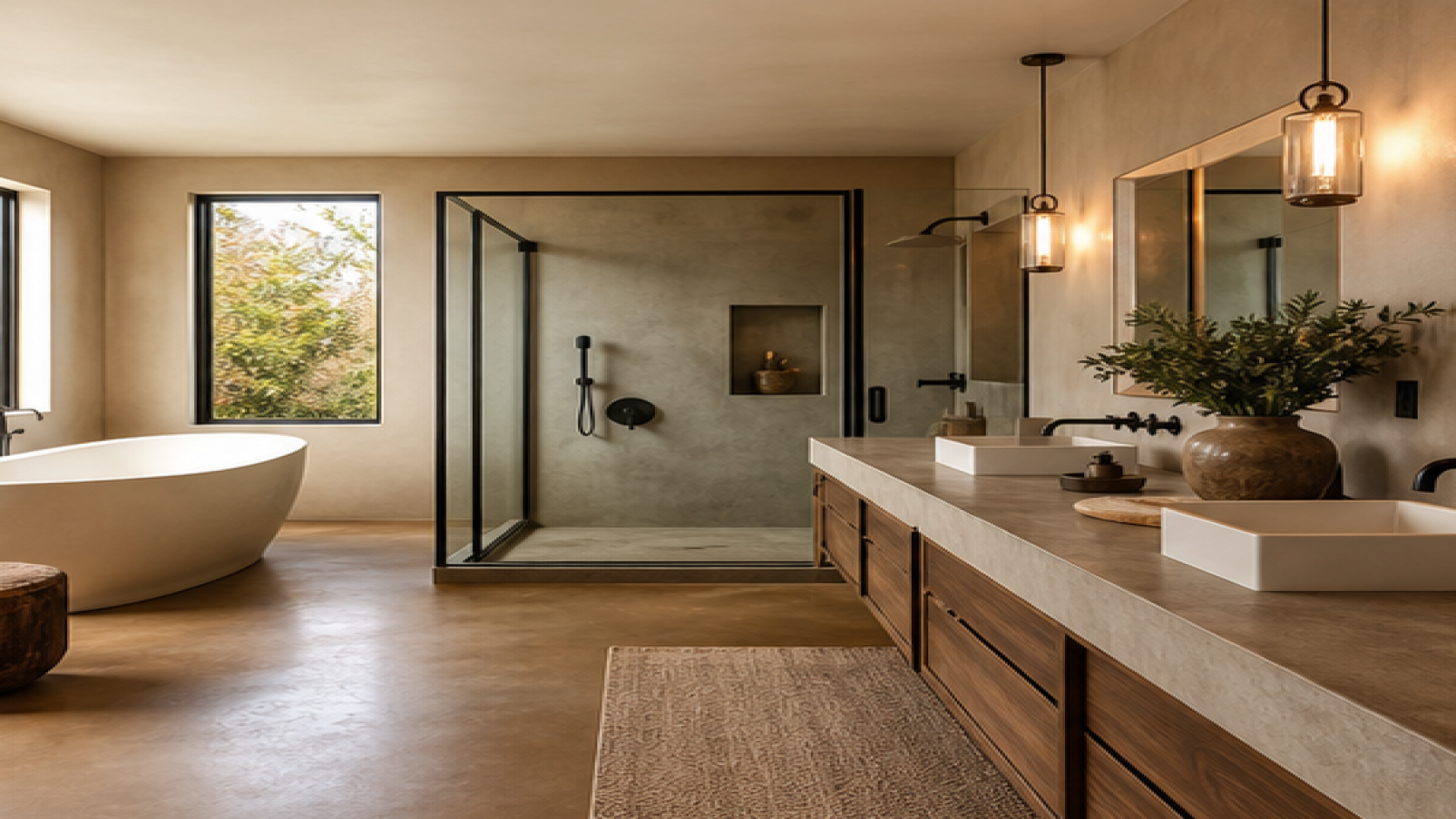 Home Remodel Design App with a treated concrete finish