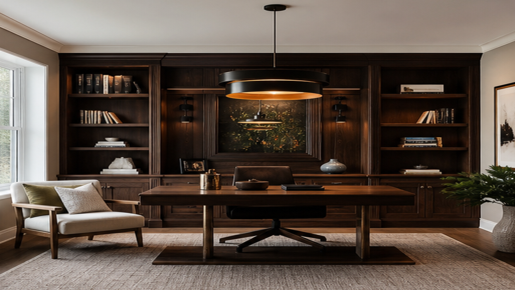 Home Remodel Design App with dark wood cabinetry