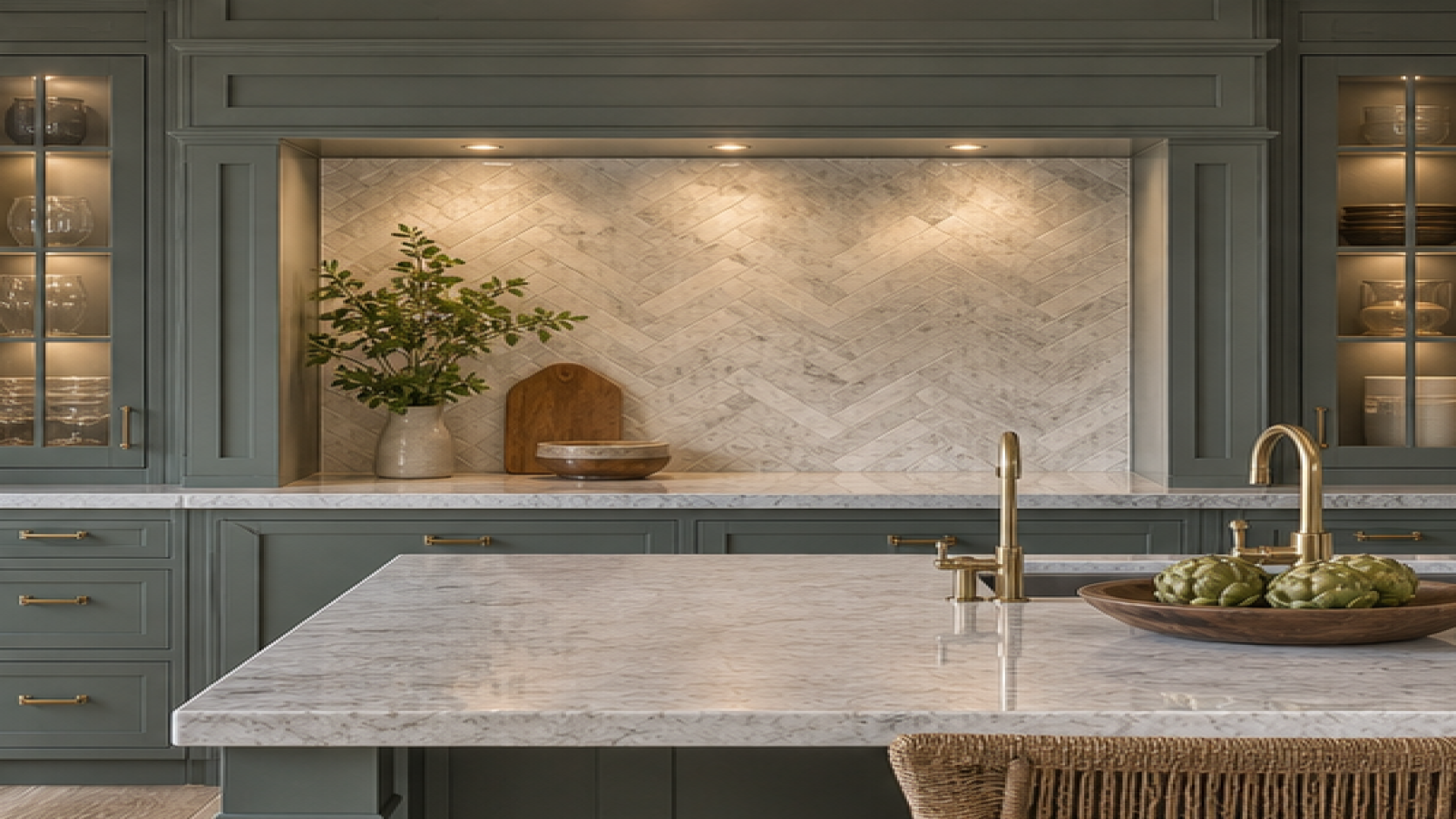 Kitchen Backsplash Ideas with storage cabinetry