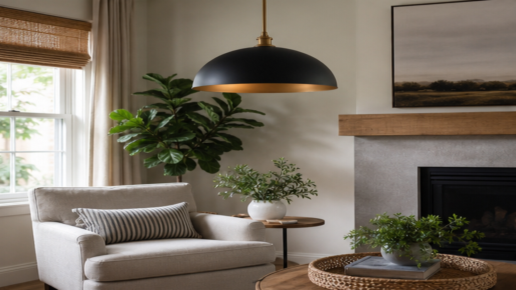 Living Room Remodel Ideas with pendant lighting