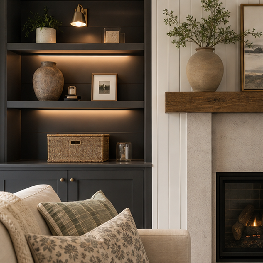 Living Room Remodel Ideas planting and material detail