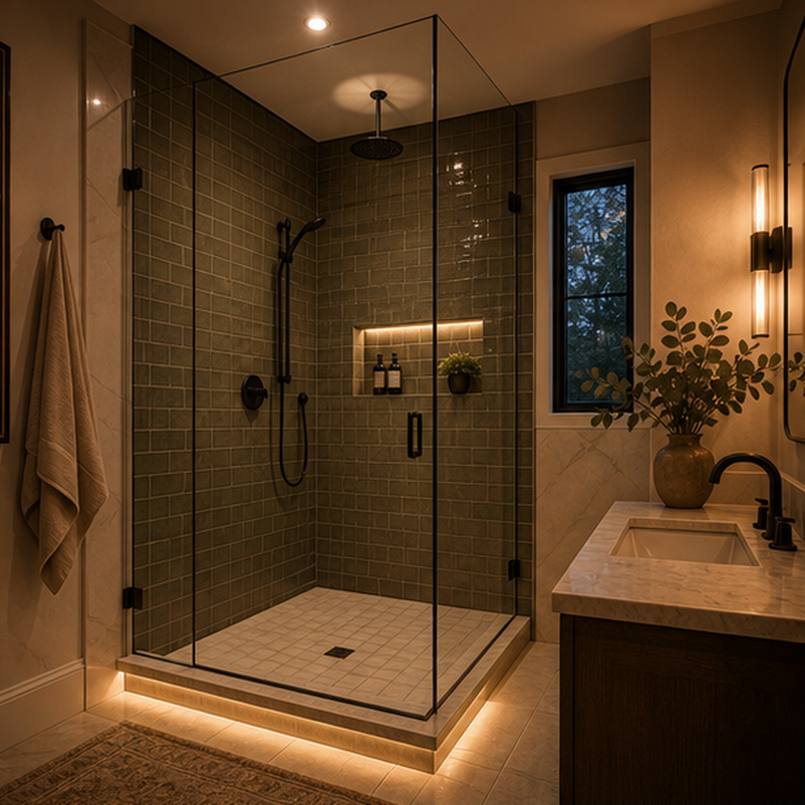 Shower Tile Ideas lighting idea